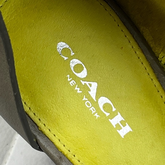 Coach | Manhattan Genuine Leather Grey Stiletto Sandal Size 9 - Picture 7 of 8